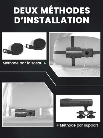 GROWNSY Camera Voiture Bébé avec Vision Nocturne et Grand Angle, Miroir Voiture Bébé HD 1080P Retroviseur Voiture Bebe, USB Plug & Play, Installation Facile