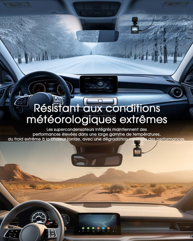2K Dashcam Avant Wi-FI, Camera Embarquée Voiture App, PEC du Module GPS Externe, Grand Angle de 170°, Vision Nocturne, 24H Mode Parking, Détection de Mouvement, Capteur G, Enregistrement en Boucle