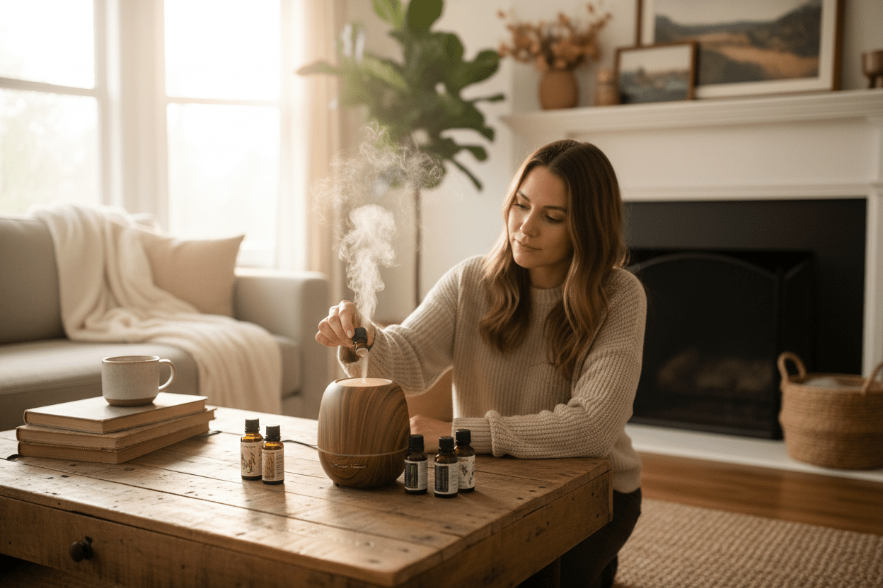 Coffret 3 Huiles Essentielles Bio - Lavande, Eucalyptus, Citron | 10ml chacune - Home Chic Choc