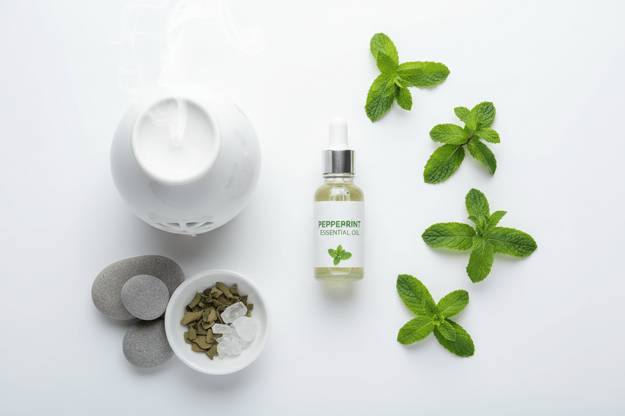 Huile Essentielle Menthe Poivrée Bio 10ml - Concentration & Vitalité - Home Chic Choc